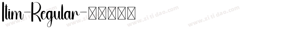 Itim-Regular字体转换