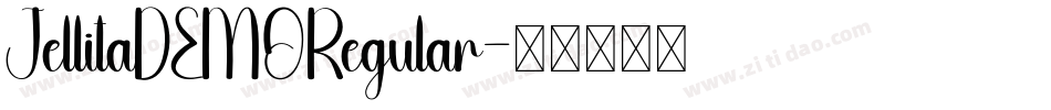 JellitaDEMORegular字体转换
