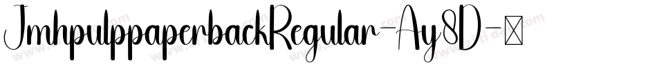 JmhpulppaperbackRegular-Ay8D字体转换