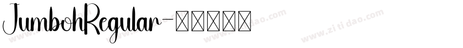 JumbohRegular字体转换