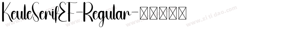 KeuleSerifEF-Regular字体转换
