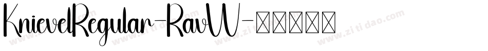 KnievelRegular-RavW字体转换