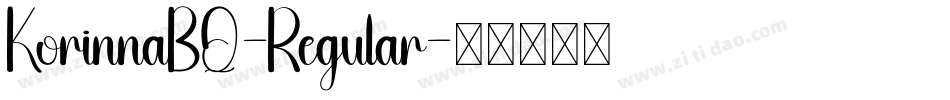 KorinnaBQ-Regular字体转换