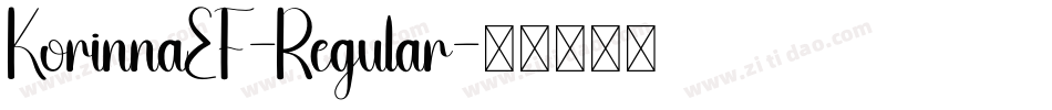 KorinnaEF-Regular字体转换