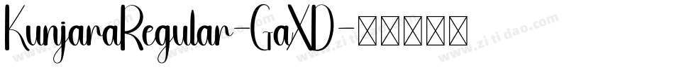 KunjaraRegular-GaXD字体转换