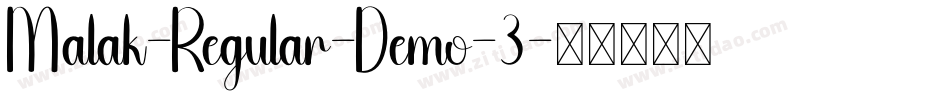 Malak-Regular-Demo-3字体转换