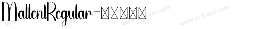 MallentRegular字体转换