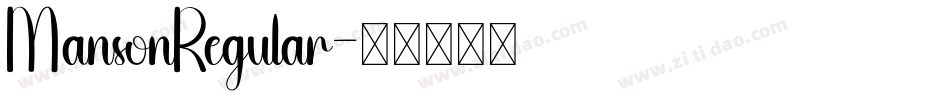 MansonRegular字体转换