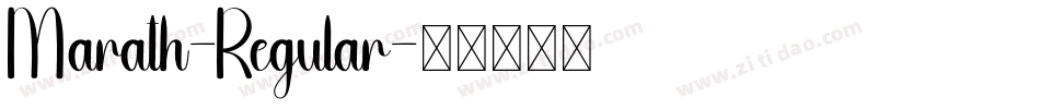 Marath-Regular字体转换