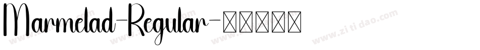 Marmelad-Regular字体转换