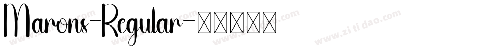 Marons-Regular字体转换