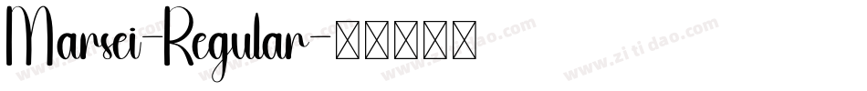 Marsei-Regular字体转换