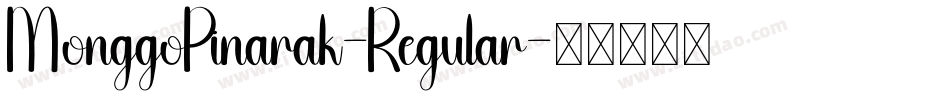 MonggoPinarak-Regular字体转换