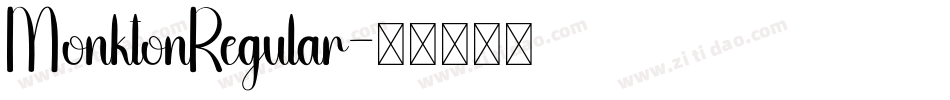 MonktonRegular字体转换