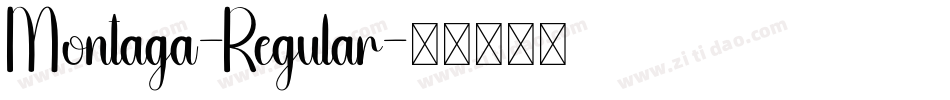 Montaga-Regular字体转换