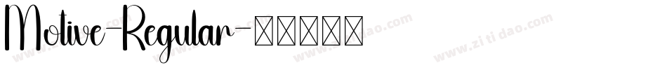 Motive-Regular字体转换