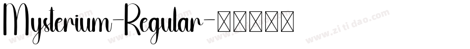Mysterium-Regular字体转换
