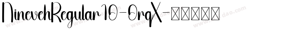 NinevehRegular10-0rqX字体转换