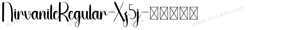 NirvaniteRegular-Xz5j字体转换