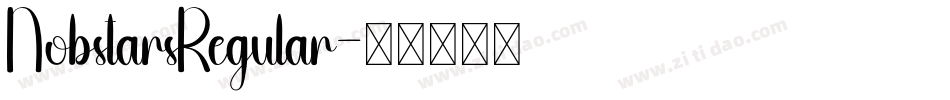 NobstarsRegular字体转换