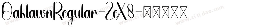 OaklawnRegular-ZeX8字体转换