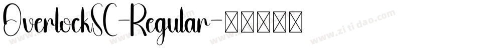 OverlockSC-Regular字体转换