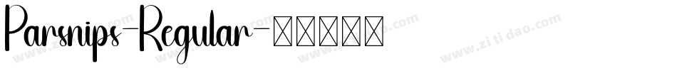Parsnips-Regular字体转换