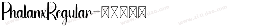 PhalanxRegular字体转换