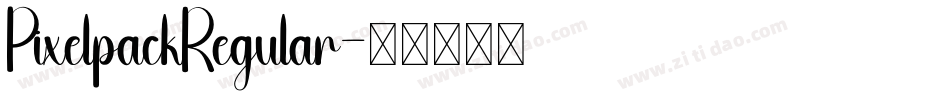 PixelpackRegular字体转换