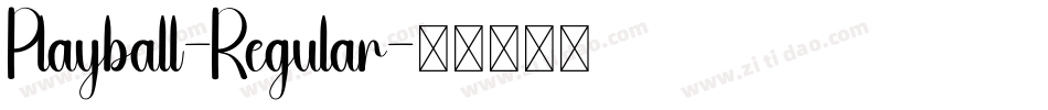 Playball-Regular字体转换