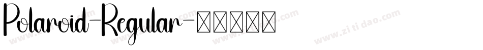 Polaroid-Regular字体转换