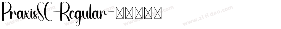 PraxisSC-Regular字体转换