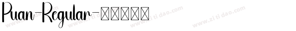 Puan-Regular字体转换