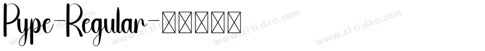 Pype-Regular字体转换