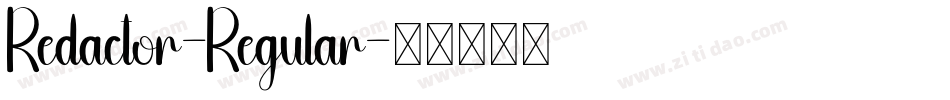 Redactor-Regular字体转换