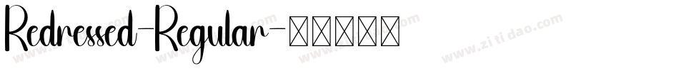 Redressed-Regular字体转换