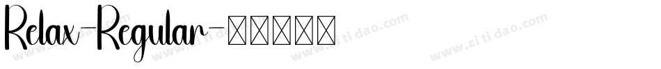 Relax-Regular字体转换