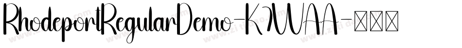 RhodeportRegularDemo-K7WAA字体转换