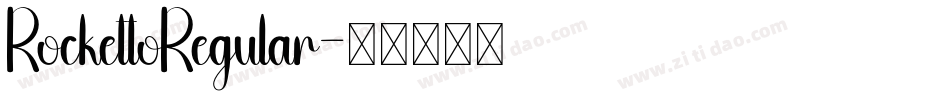 RockettoRegular字体转换