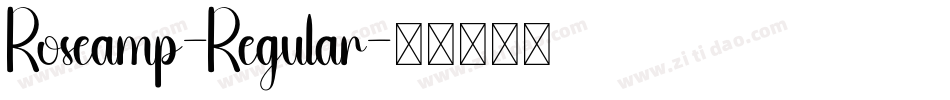 Roseamp-Regular字体转换