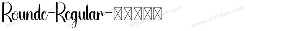 Rounde-Regular字体转换
