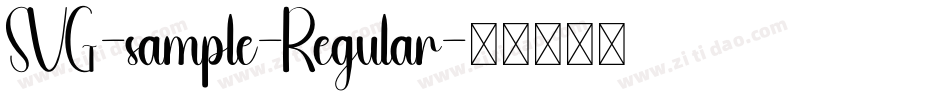 SVG-sample-Regular字体转换
