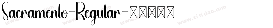 Sacramento-Regular字体转换