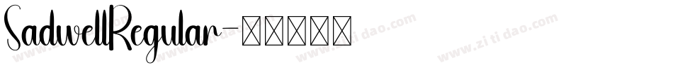 SadwellRegular字体转换