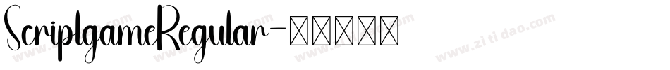 ScriptgameRegular字体转换