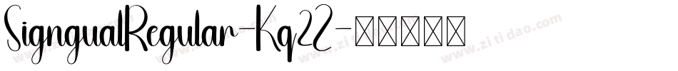 SigngualRegular-Kq2Z字体转换
