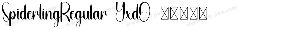 SpiderlingRegular-YxdO字体转换