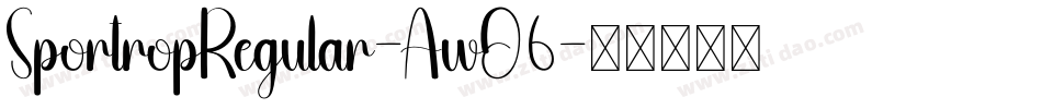 SportropRegular-AwO6字体转换