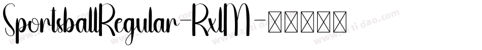 SportsballRegular-RxlM字体转换