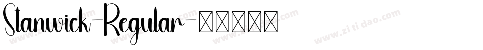 Stanwick-Regular字体转换